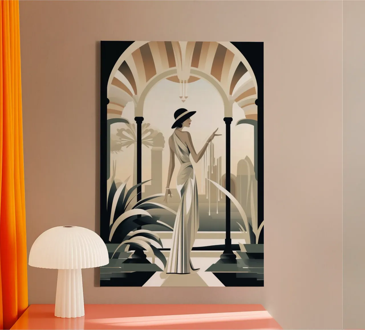 Art Deco Woman tela con Cornice a cassetta da Artful Muse