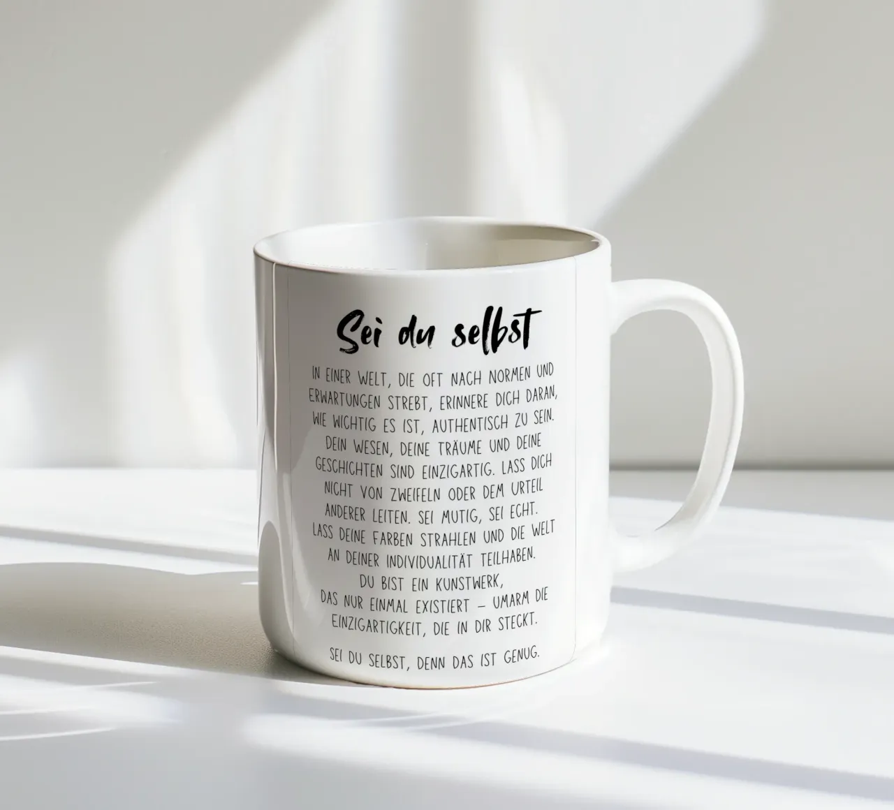 Sei du selbst tazza in ceramica da DigiWunderwerk