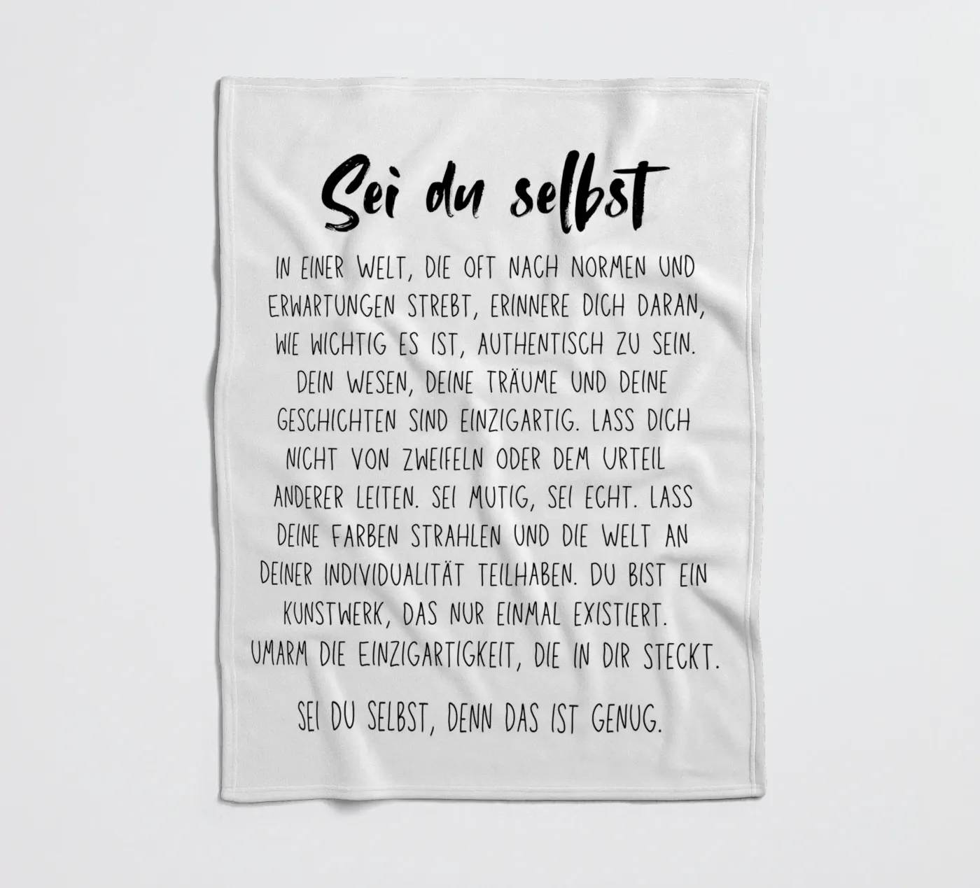 Sei du selbst Fleecedecke von DigiWunderwerk