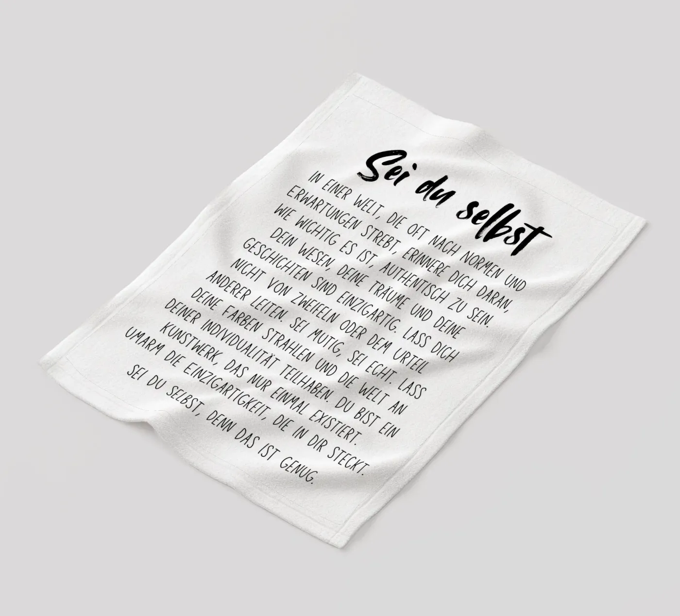 Sei du selbst Fleecedecke von DigiWunderwerk