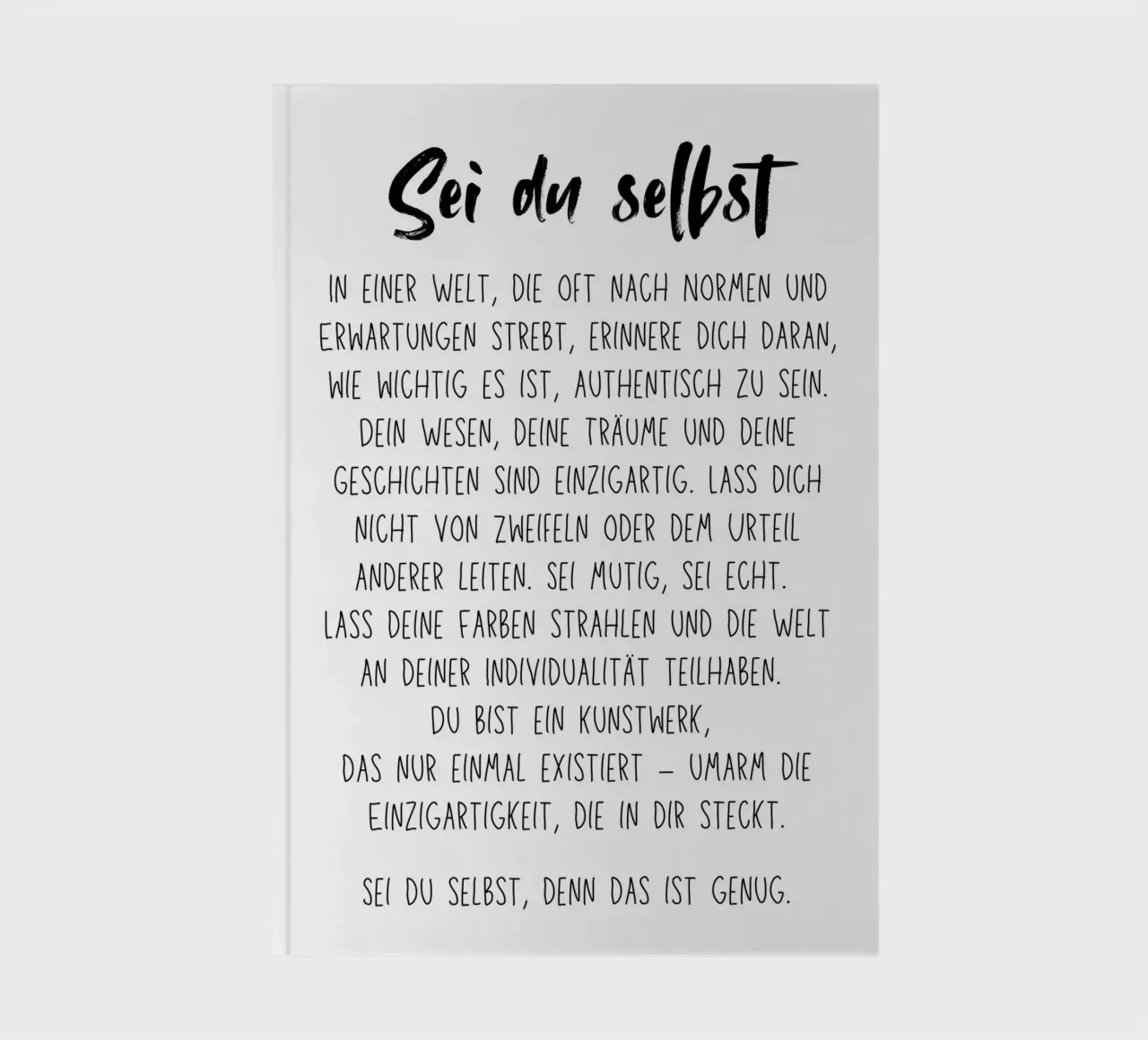 Sei du selbst notebook by DigiWunderwerk