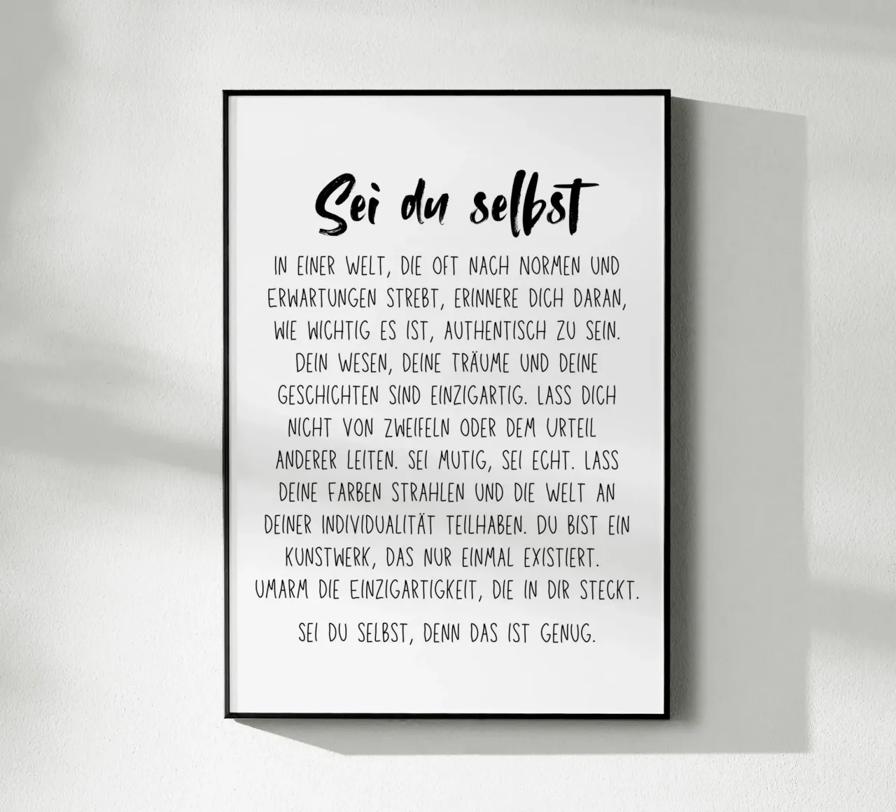 Sei du selbst plexiglass da DigiWunderwerk