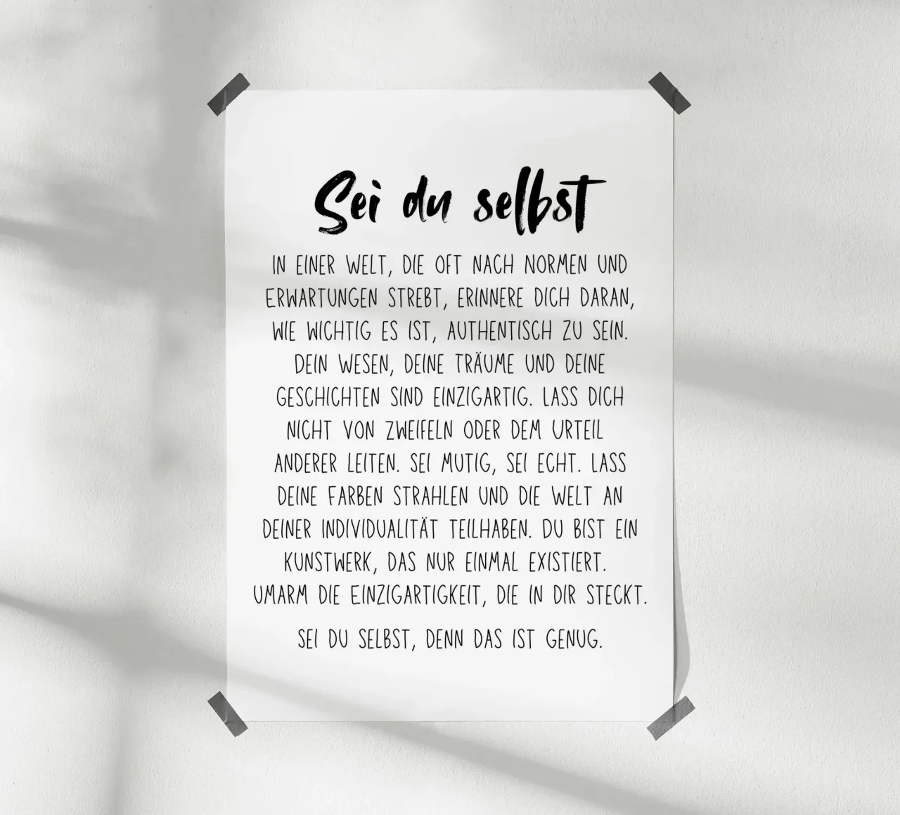 Sei du selbst poster da DigiWunderwerk