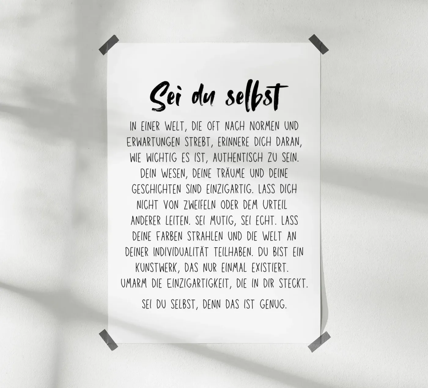 Sei du selbst poster da DigiWunderwerk