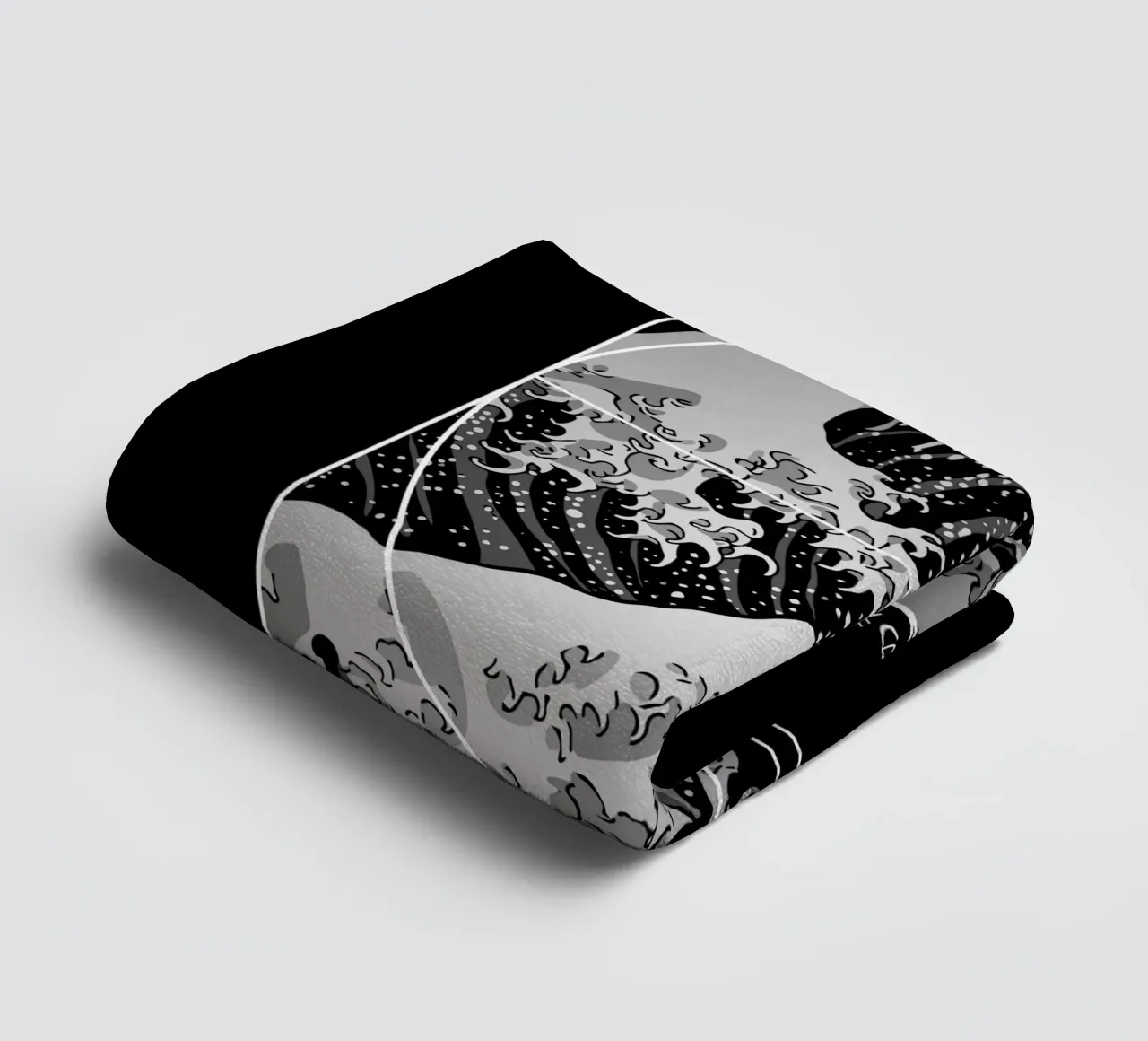 The Great Wave of Fibonacci Spiral - Modern towel by LM2Kone