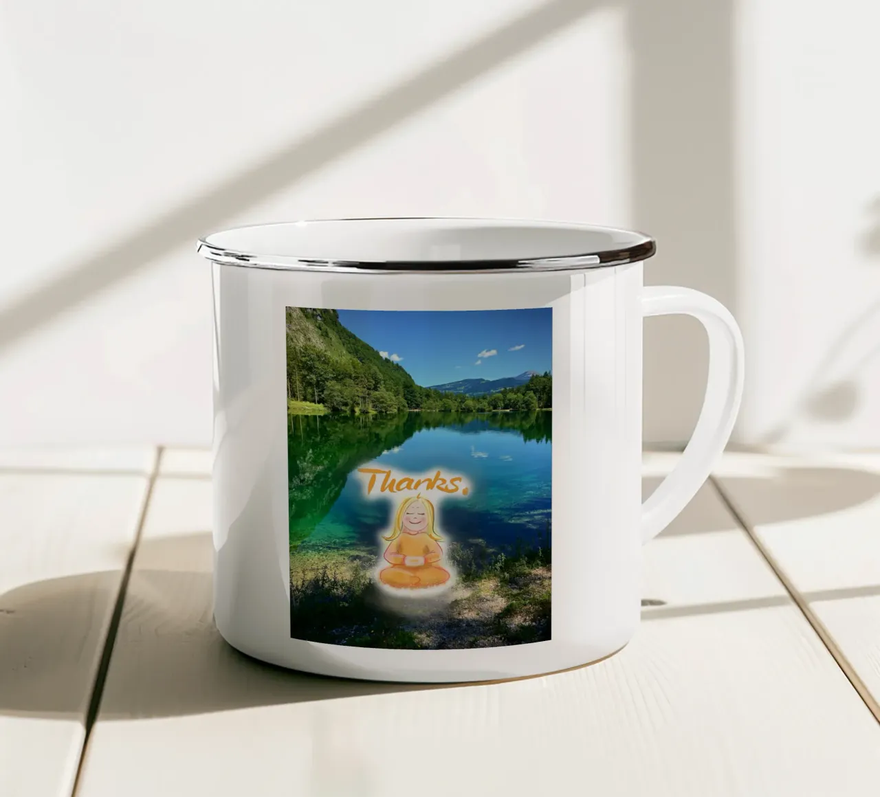 Danke! tazza in smalto da Happy 😃 Art 🎨 by Christine Schnoell
