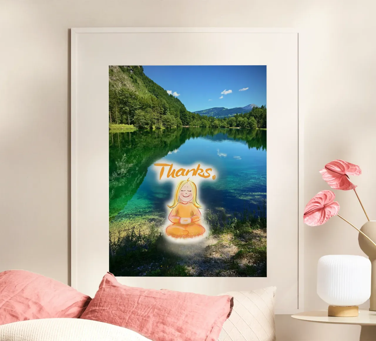 Danke! poster con telaio in plastica da Happy 😃 Art 🎨 by Christine Schnoell