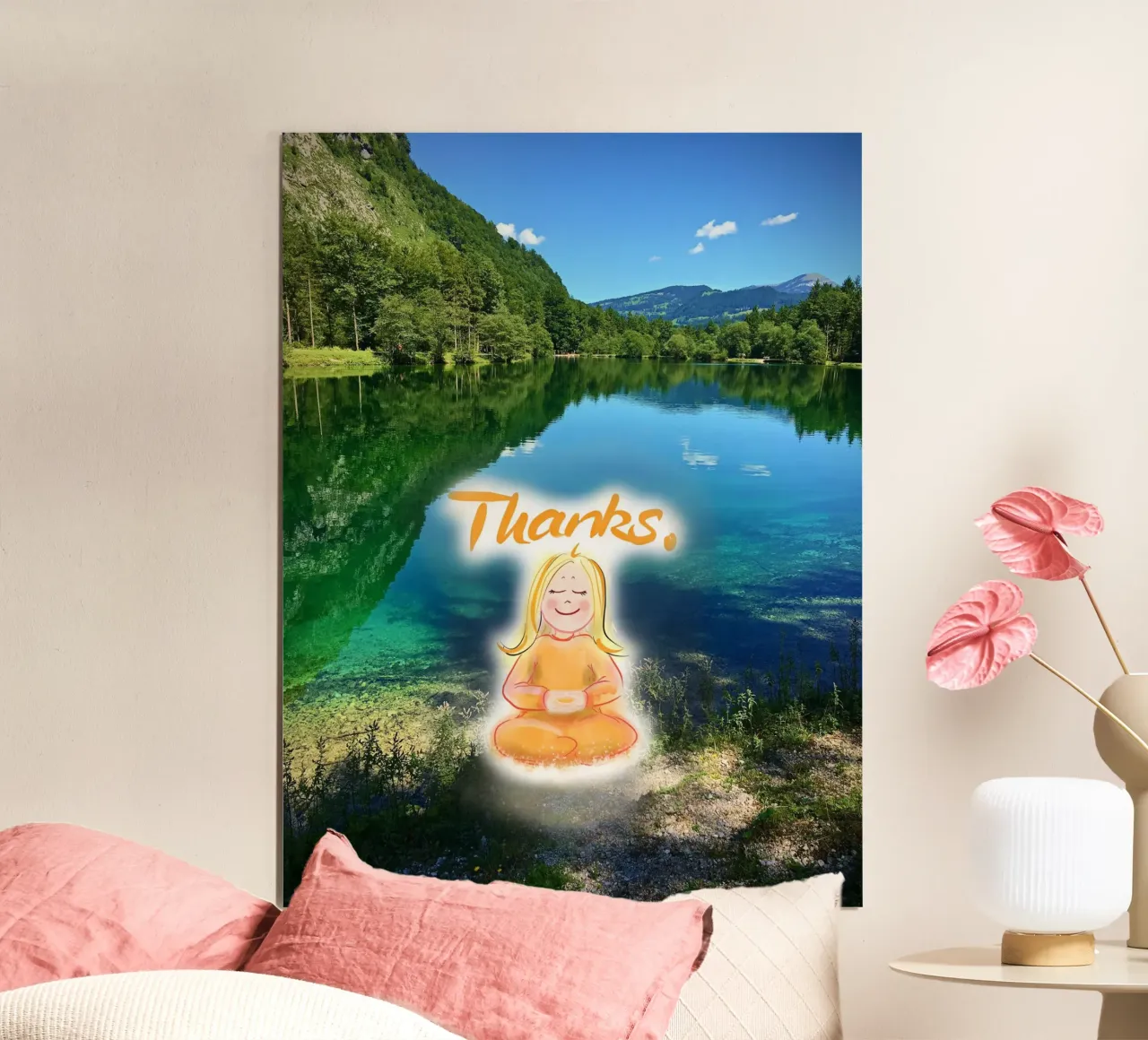 Danke! poster con telaio in plastica da Happy 😃 Art 🎨 by Christine Schnoell