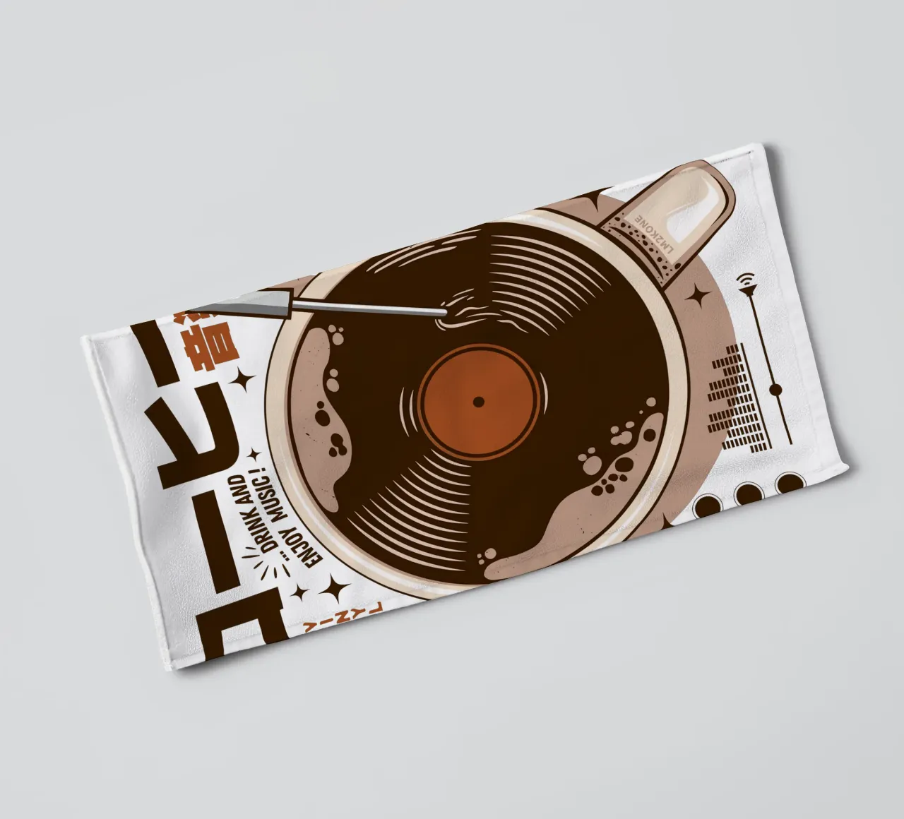 Giappone Caffè in vinile asciugamano da bagno da LM2KONE