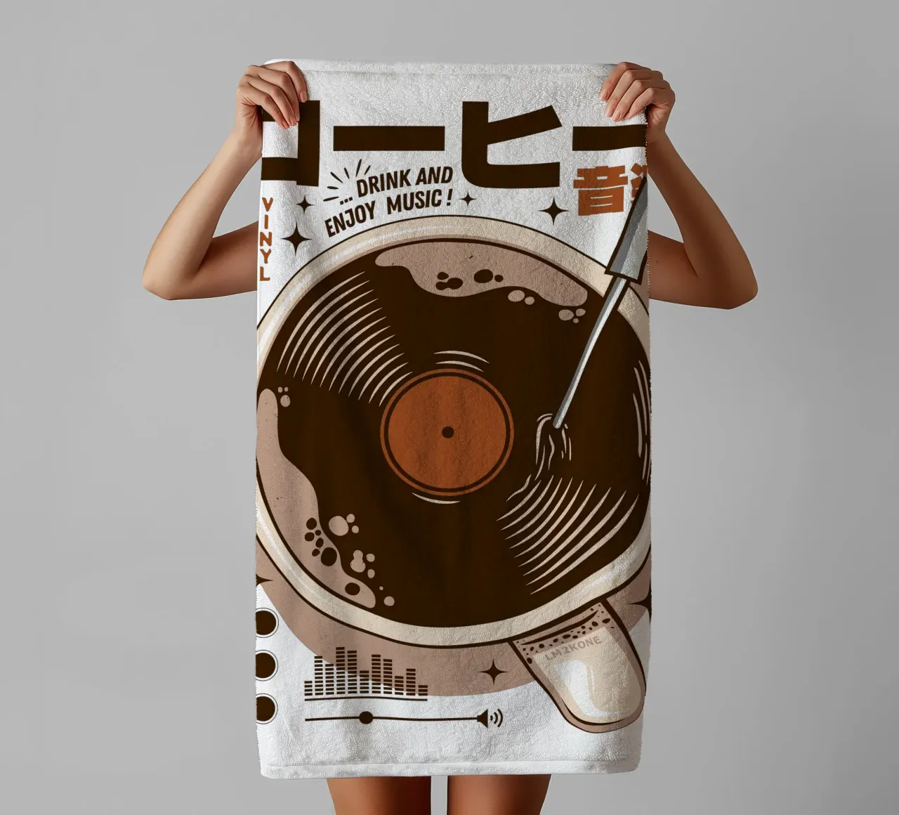 Giappone Caffè in vinile asciugamano da bagno da LM2KONE