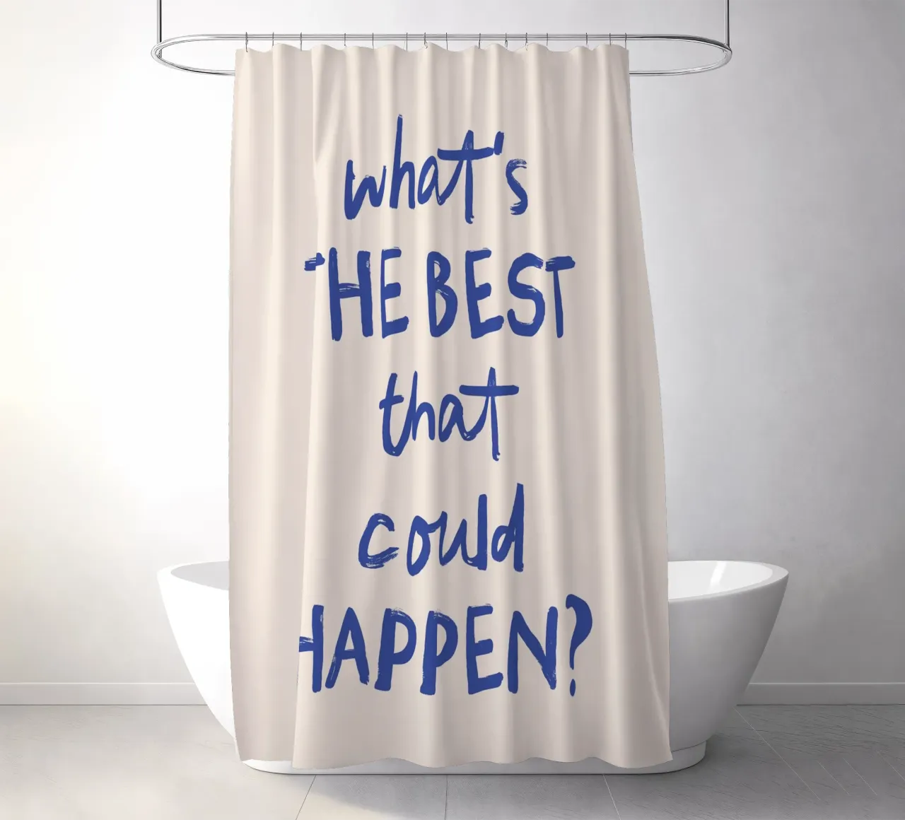What's the Best that Could Happen - Motivational Quote tenda da doccia da Print52