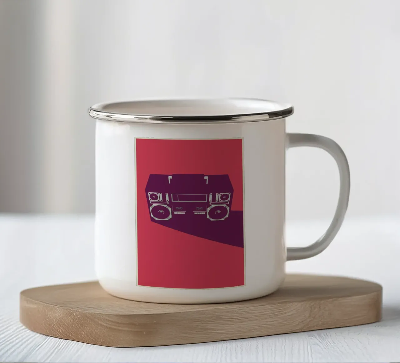 Raheem's Radio taza de esmalte de Bruno Morphet