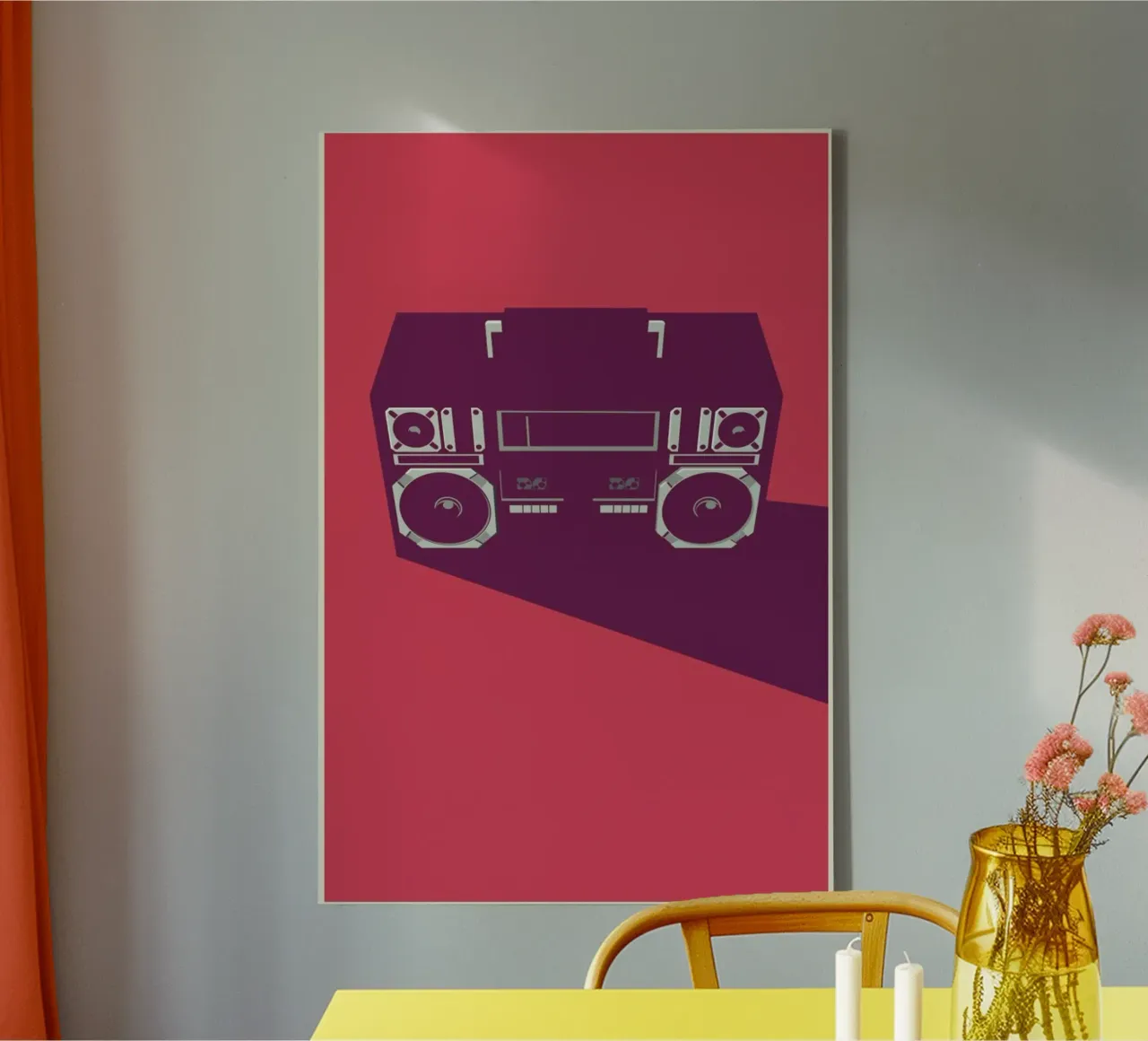 Raheem's Radio canvas by Bruno Morphet