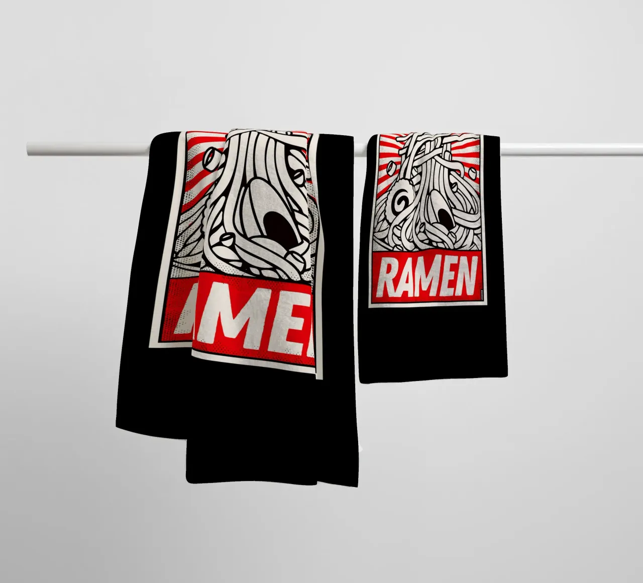 Poster retrò Ramen Vintage asciugamano da bagno da LM2KONE