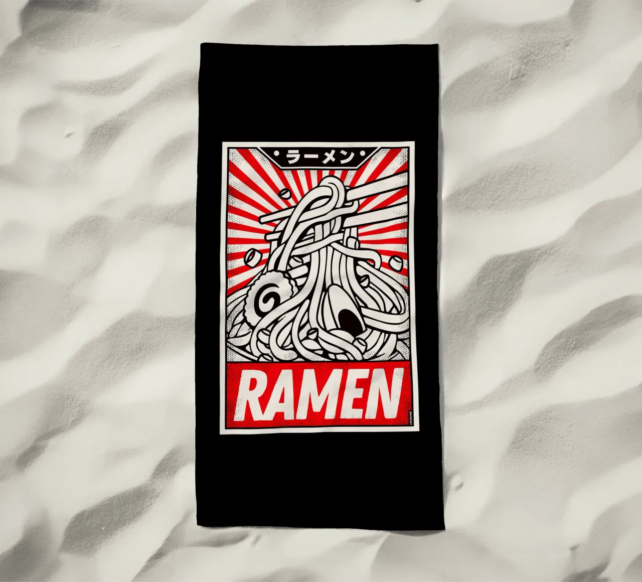 Poster retrò Ramen Vintage telo mare da LM2KONE