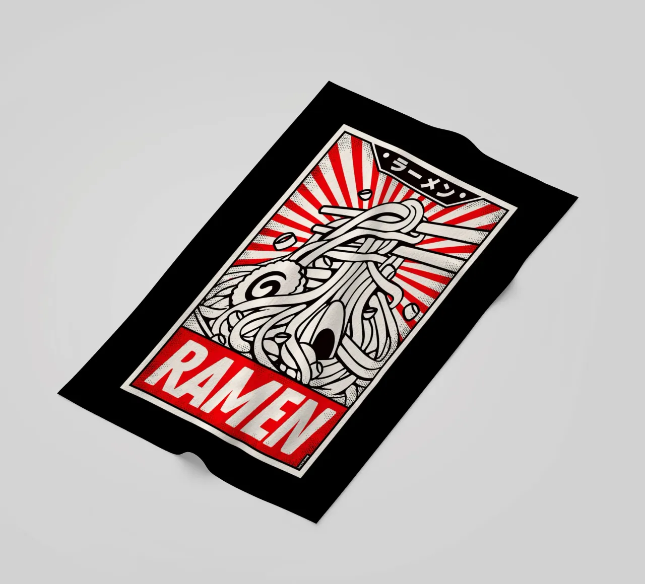 Poster retrò Ramen Vintage telo mare da LM2KONE