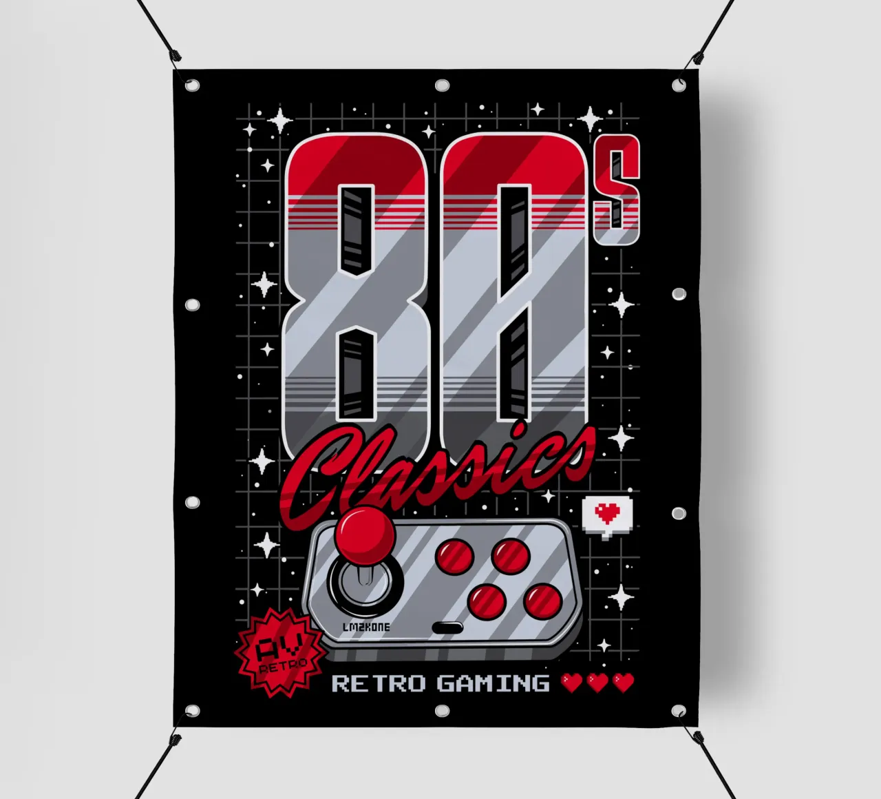 Classici degli anni '80 Gioco retrò telo in pvc da LM2KONE