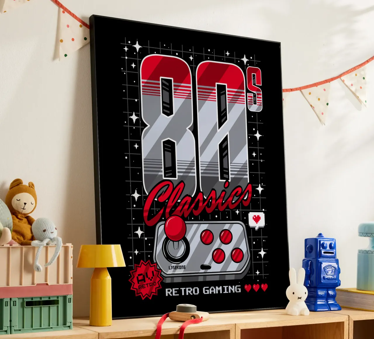 Classici degli anni '80 Gioco retrò alluminio dibond da LM2KONE