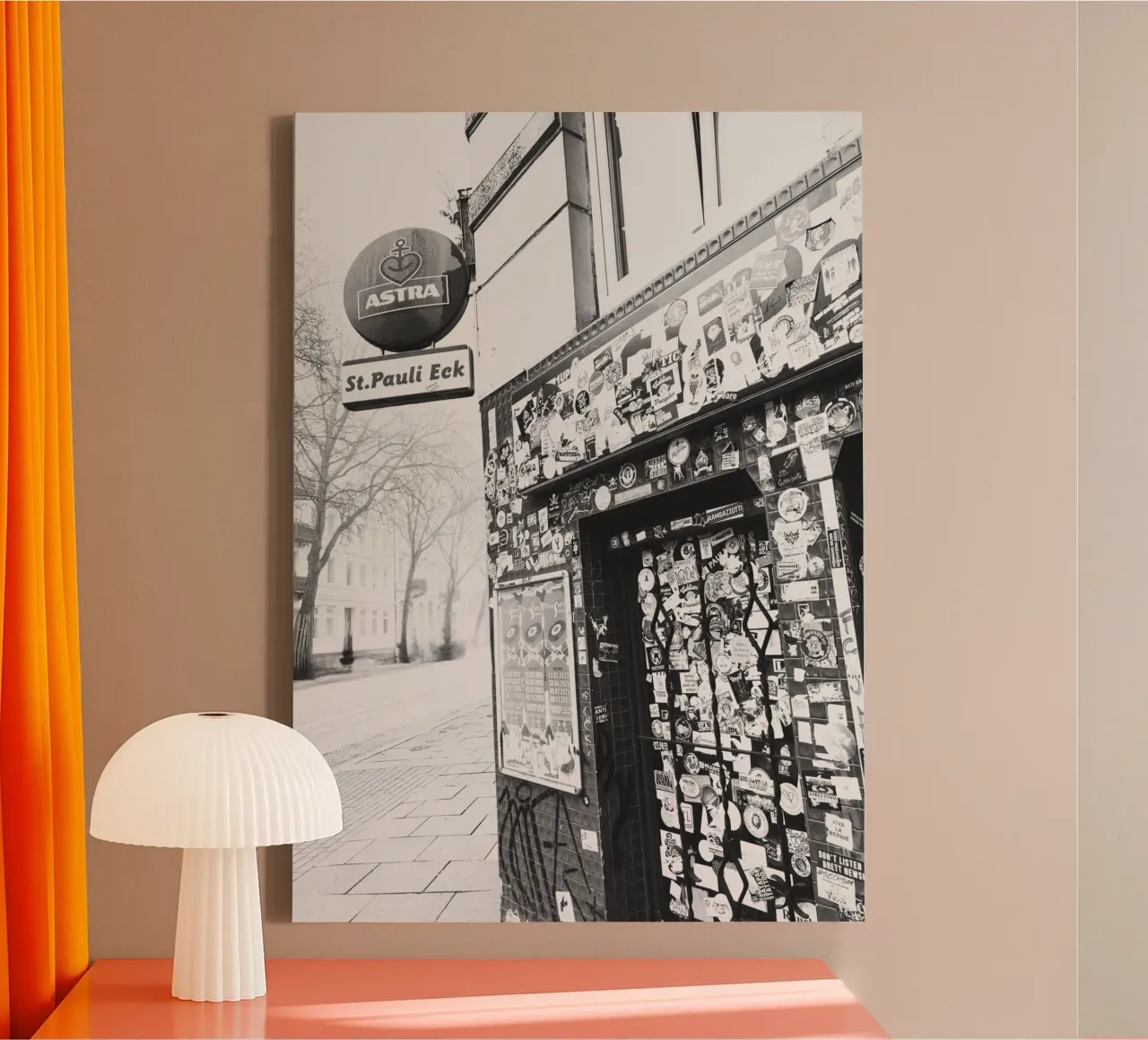 Hamburg | St. Pauli | St. Pauli Eck | canvas met Baklijst van DigiWunderwerk