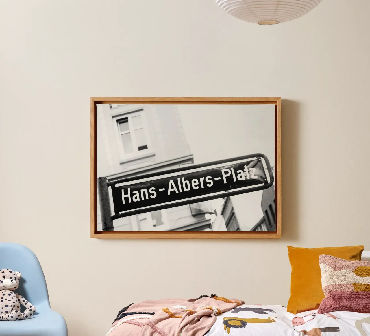 Hans-Albers-Platz tela con Cornice a cassetta da DigiWunderwerk