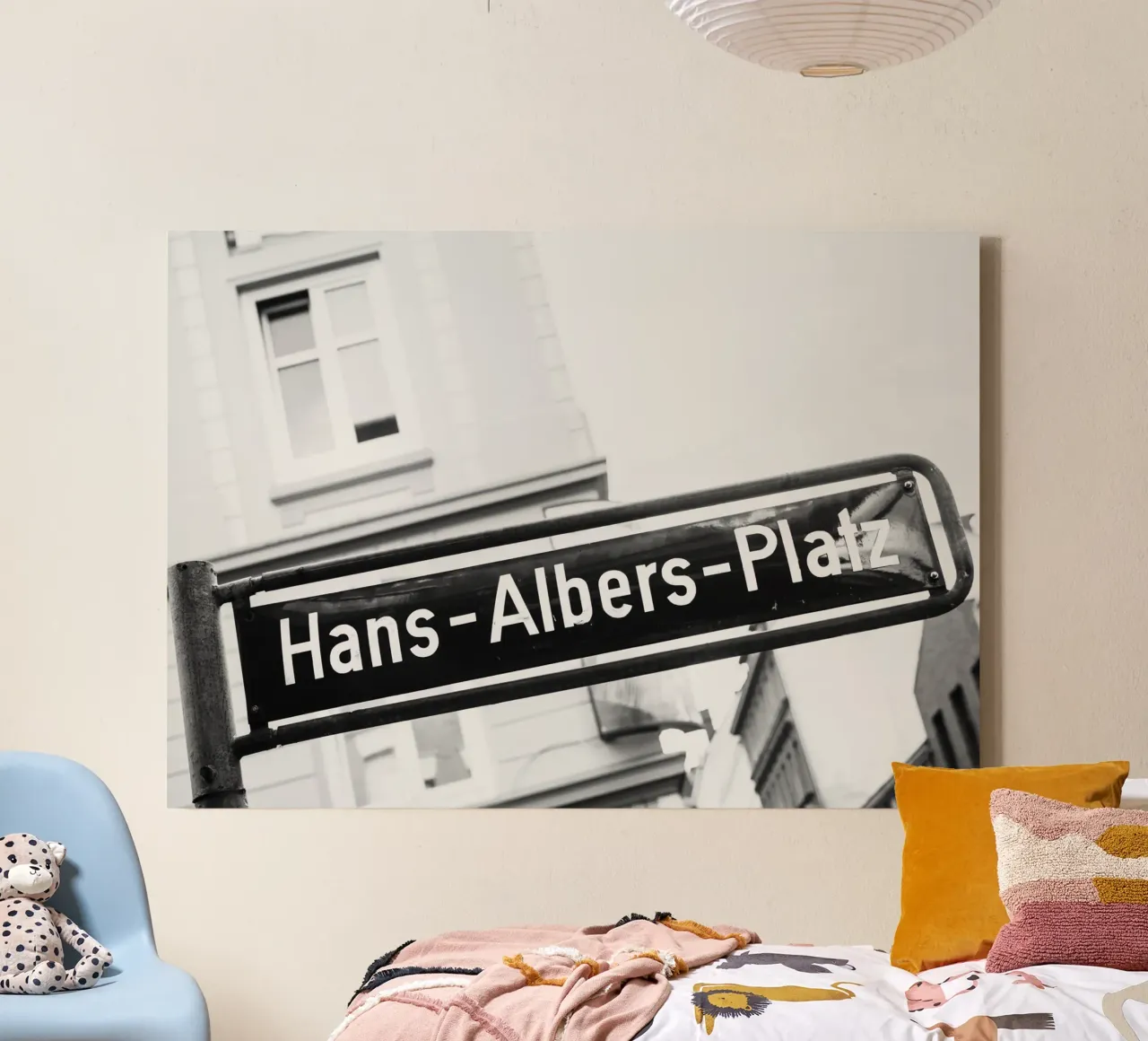 Hans-Albers-Platz tela con Cornice a cassetta da DigiWunderwerk