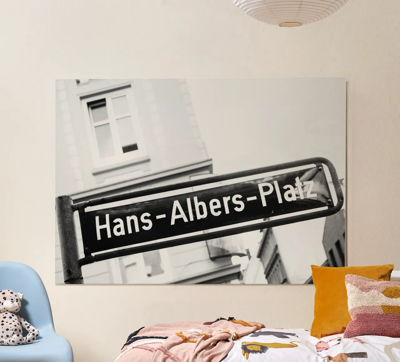 Hans-Albers-Platz poster con telaio in alluminio da DigiWunderwerk