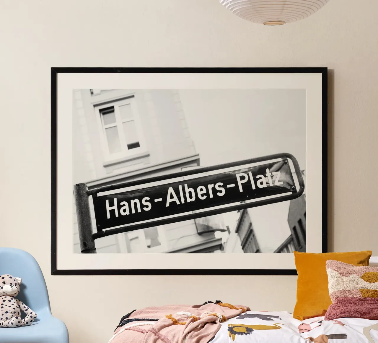 Hans-Albers-Platz poster con telaio in alluminio da DigiWunderwerk