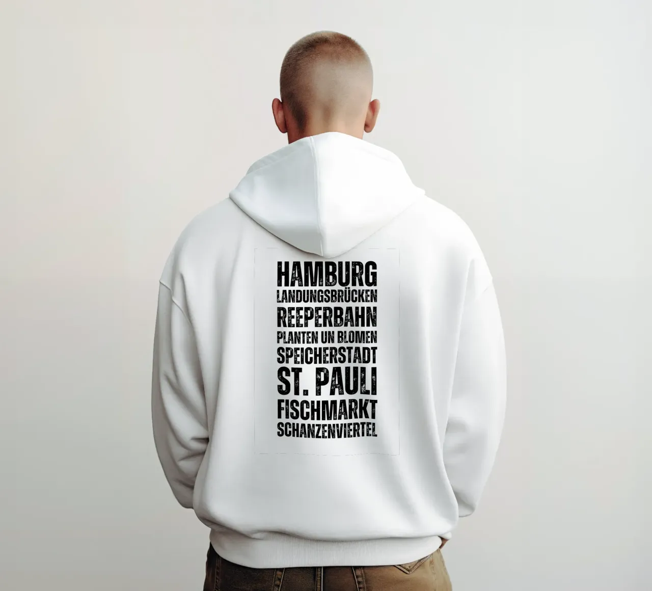 Hamburg Orte felpa con cappuccio da DigiWunderwerk