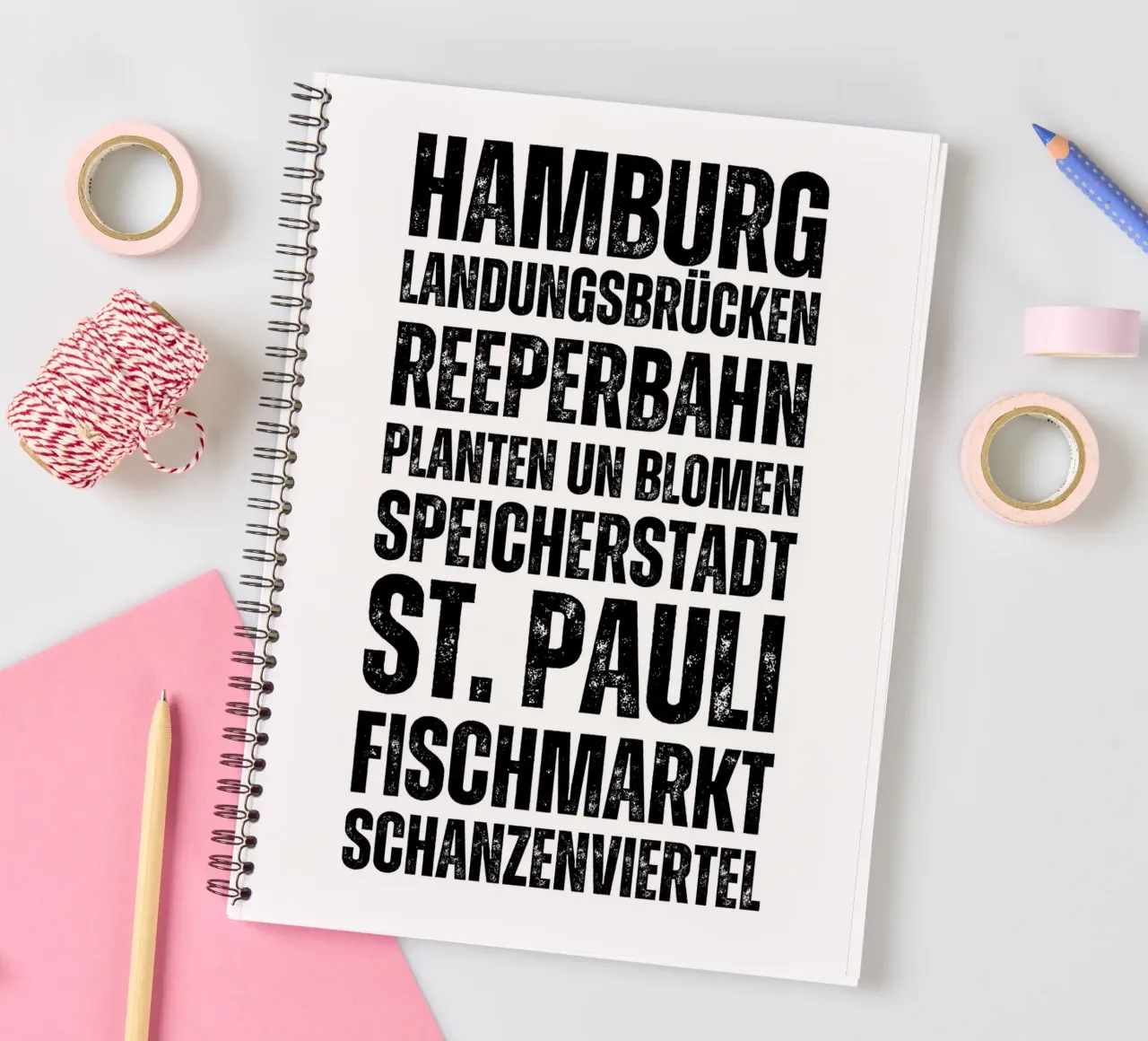 Hamburg Orte spiral notebook by DigiWunderwerk