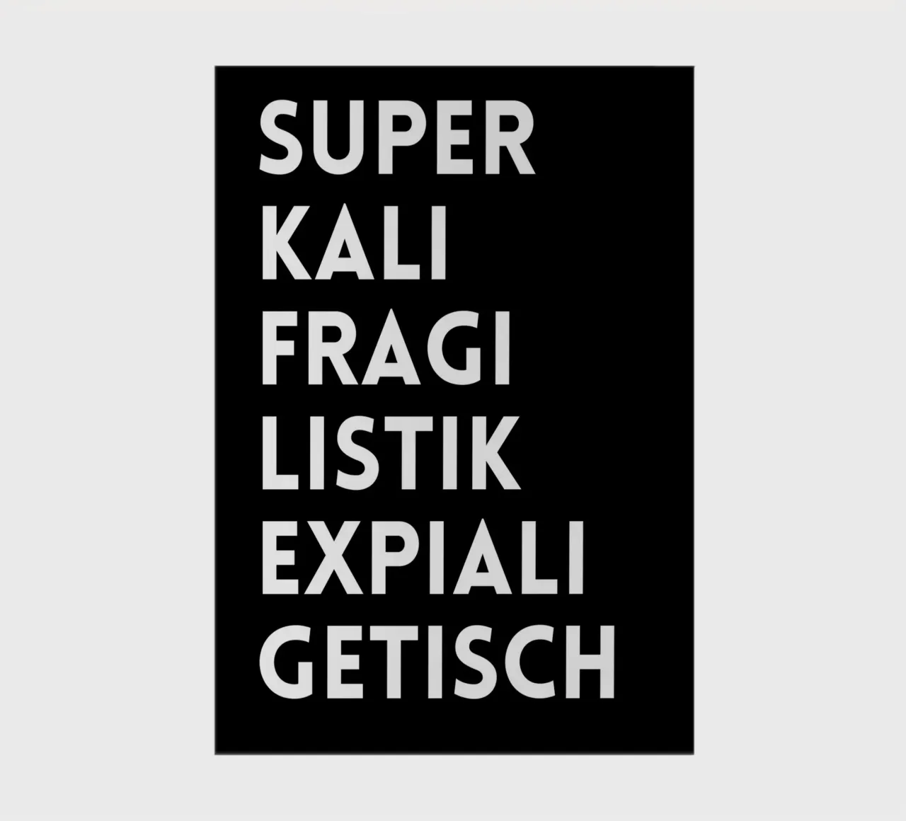 SUPERKALIFRAGILISTIKEXPIALIGETISCH notebook by DigiWunderwerk
