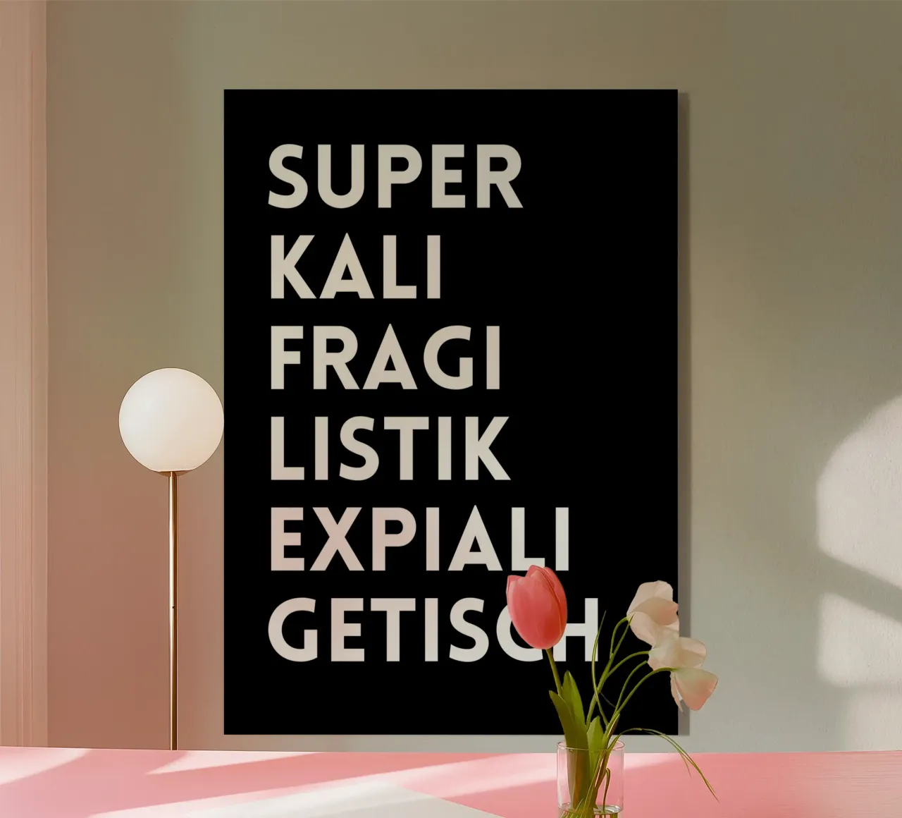 SUPERKALIFRAGILISTIKEXPIALIGETISCH plexiglass da DigiWunderwerk
