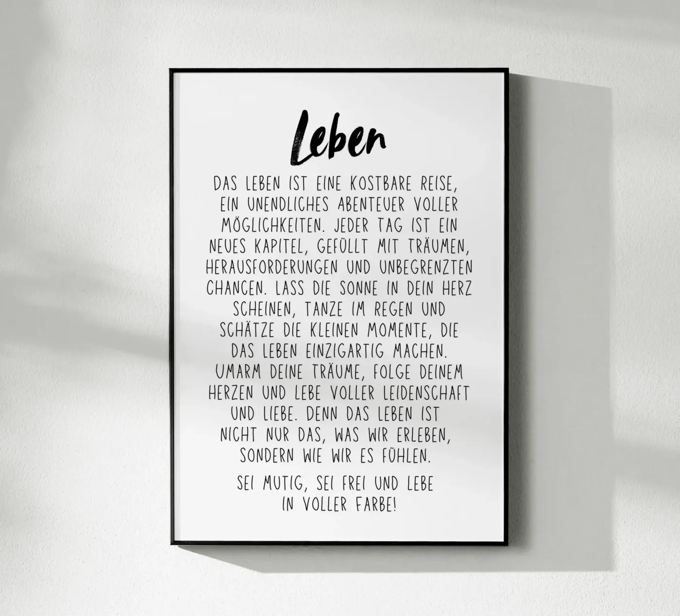 Leben acrylic glass by DigiWunderwerk