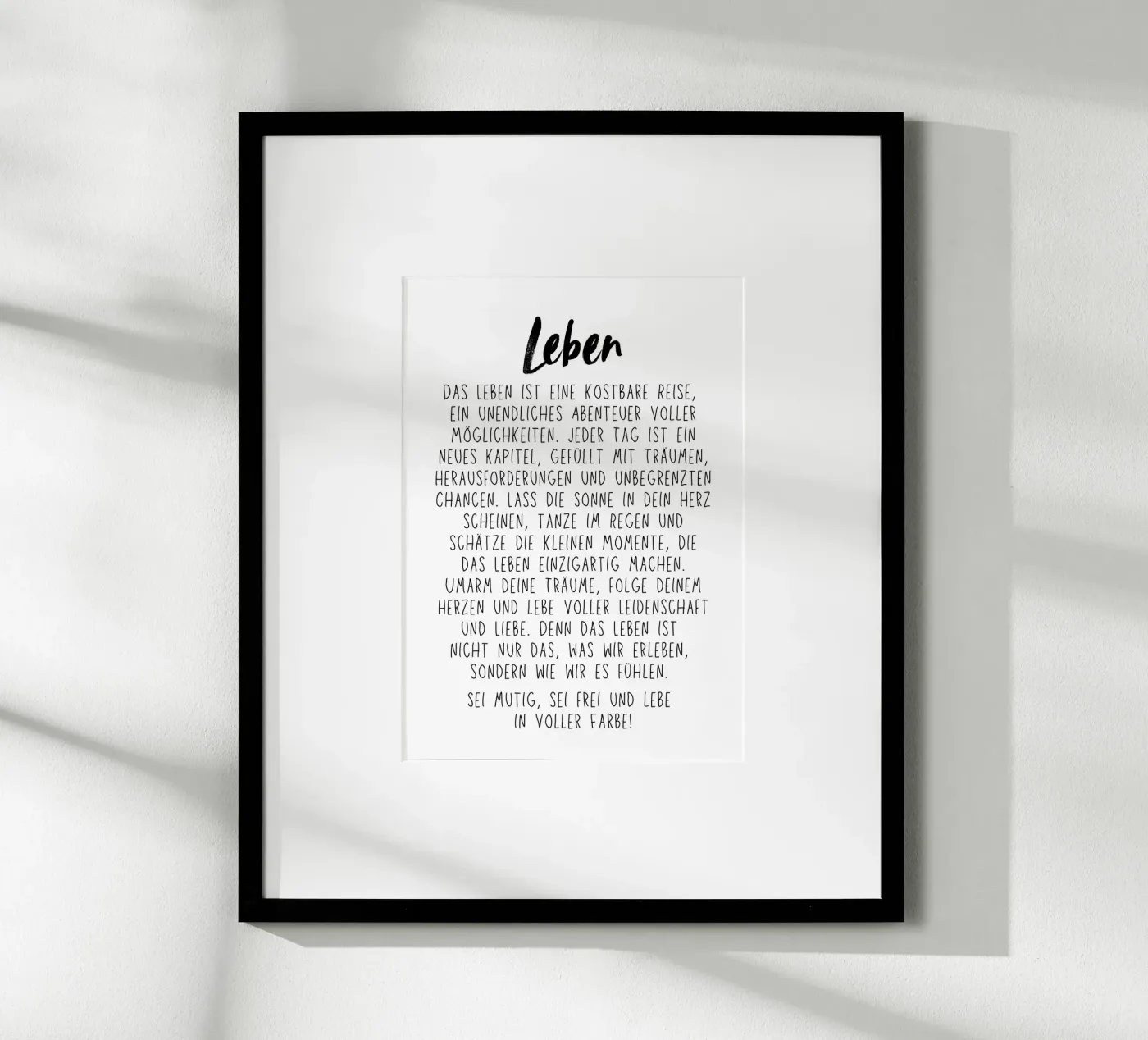 Leben poster van DigiWunderwerk