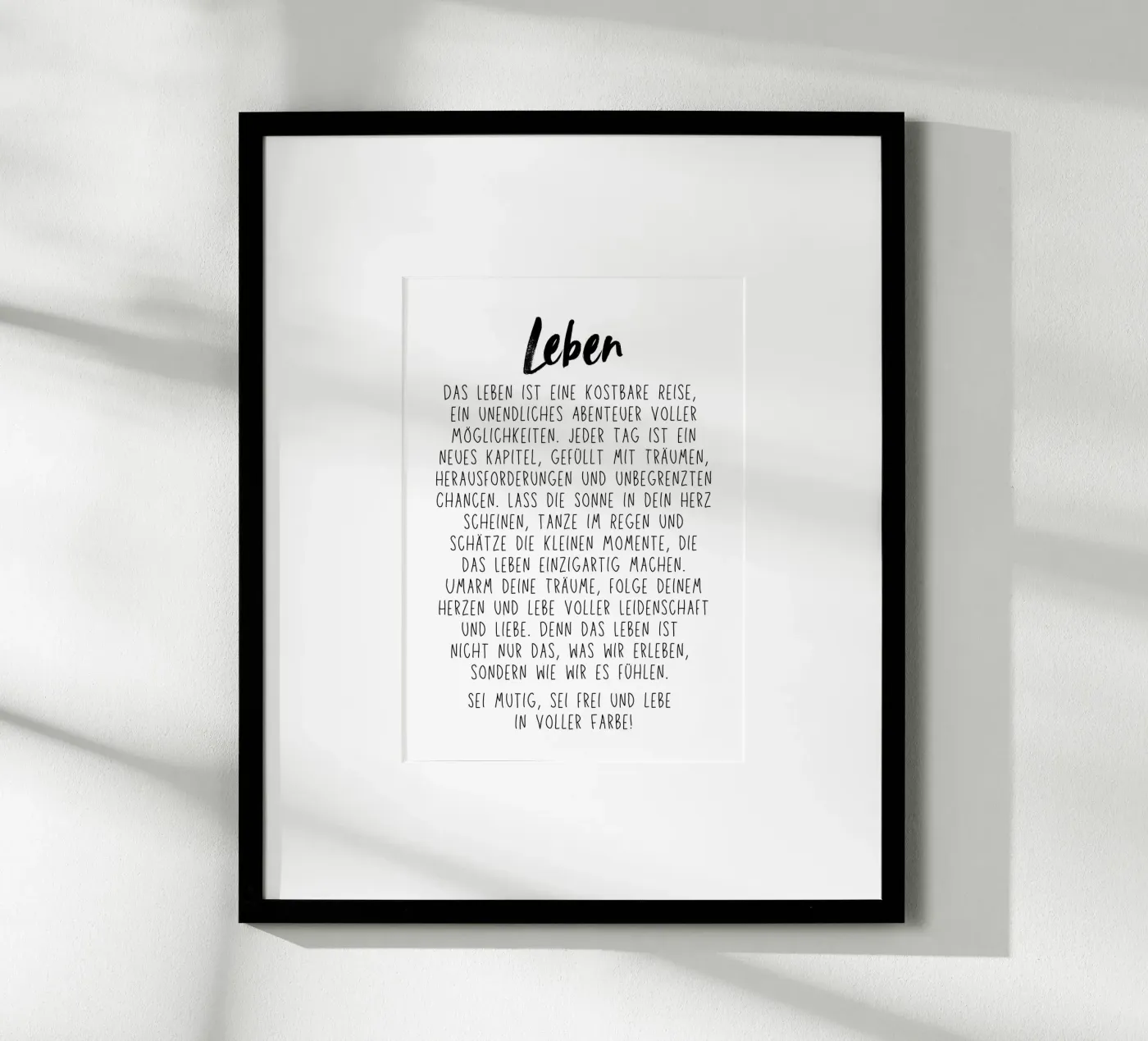 Leben poster van DigiWunderwerk