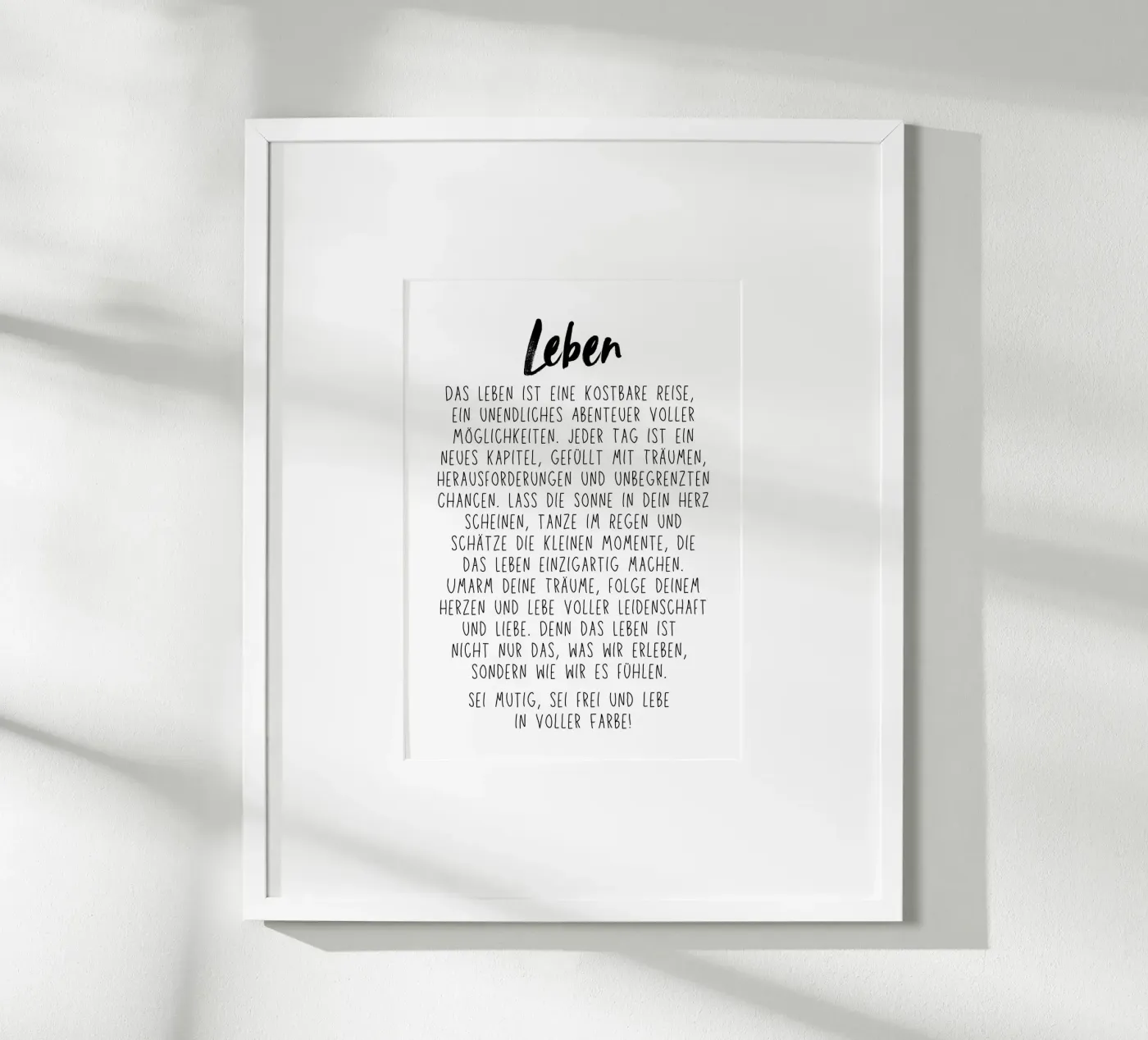 Leben poster van DigiWunderwerk