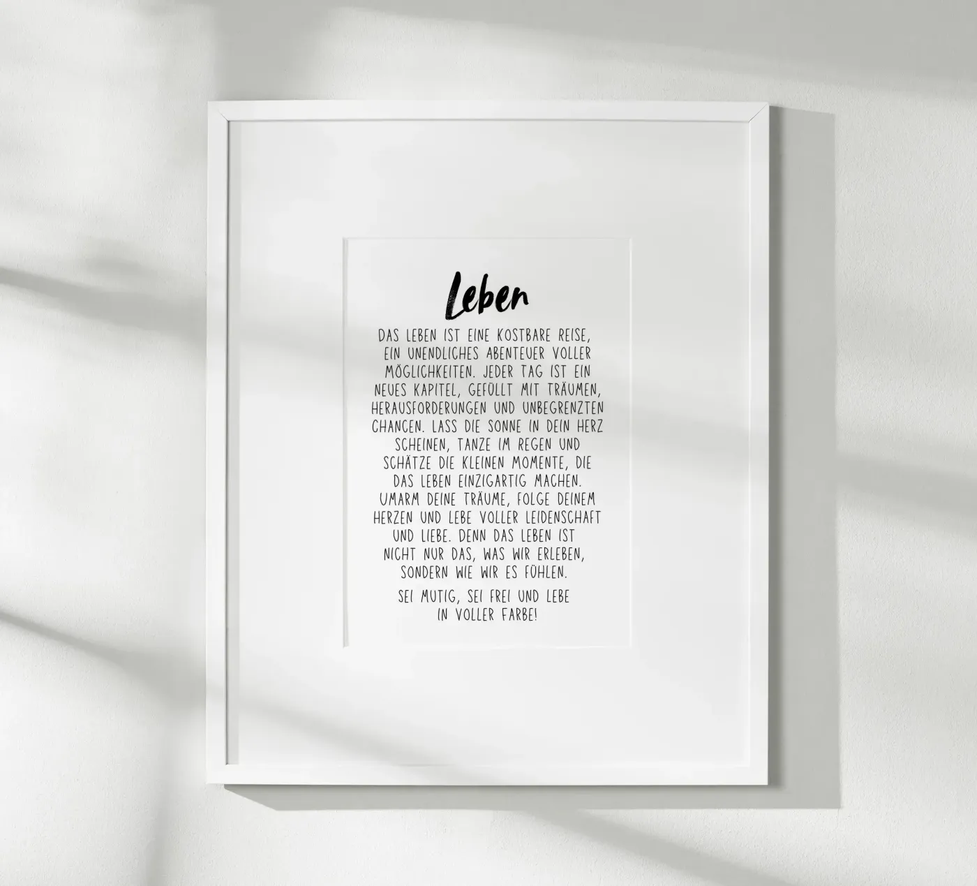 Leben poster van DigiWunderwerk