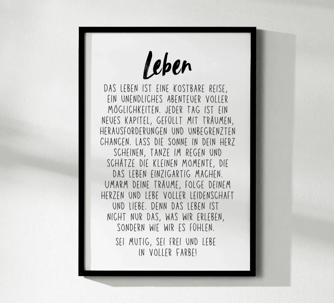 Leben poster van DigiWunderwerk