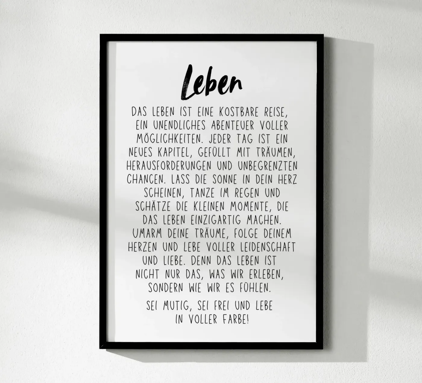 Leben poster van DigiWunderwerk