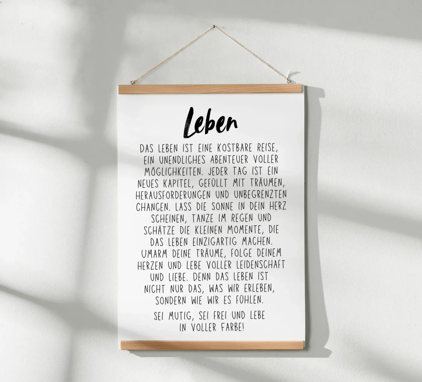 Leben poster van DigiWunderwerk