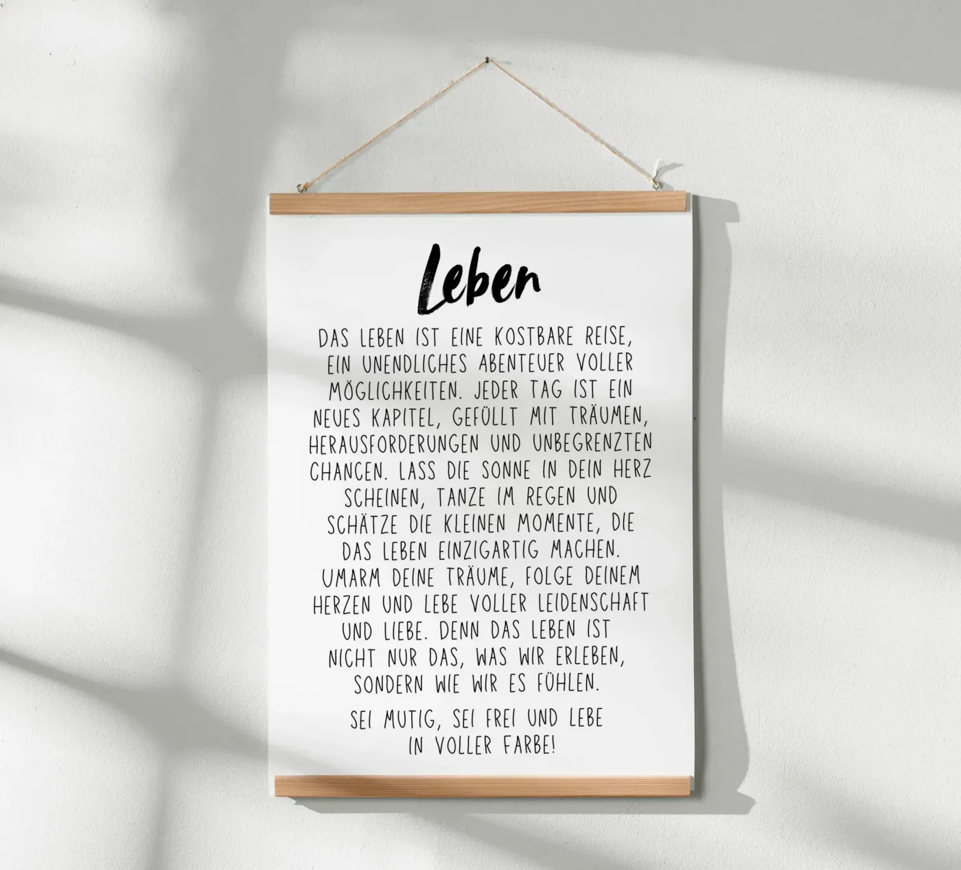 Leben poster van DigiWunderwerk