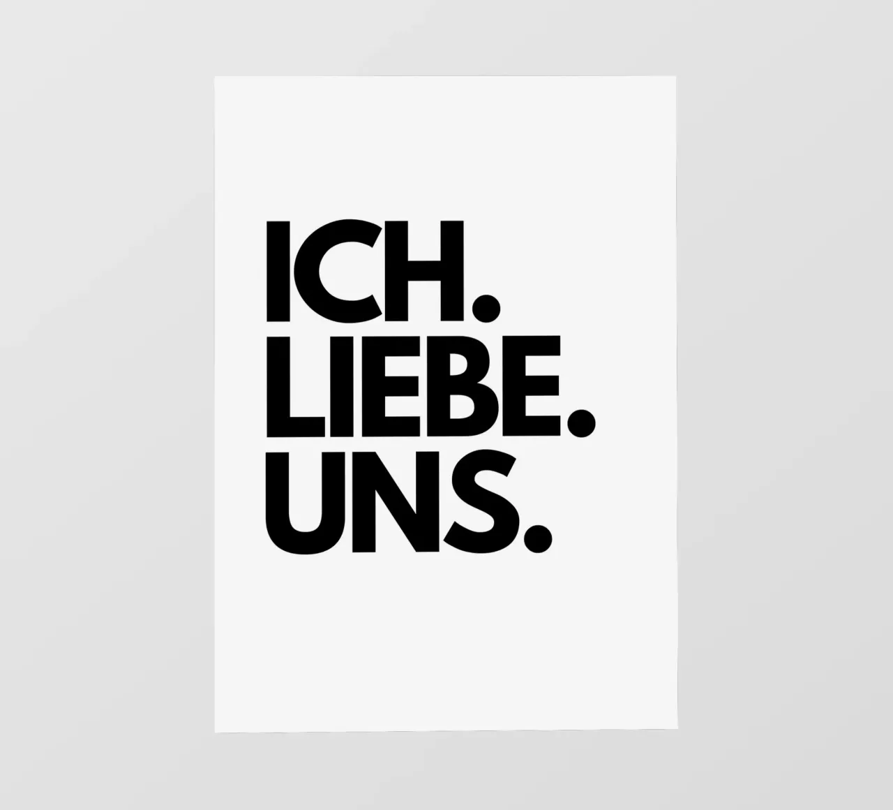 Ich. Liebe. Uns. pellicola backlit da DigiWunderwerk