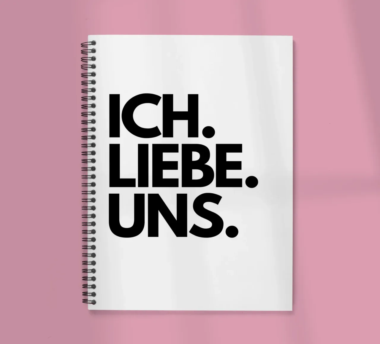 Ich. Liebe. Uns. spiral notebook by DigiWunderwerk