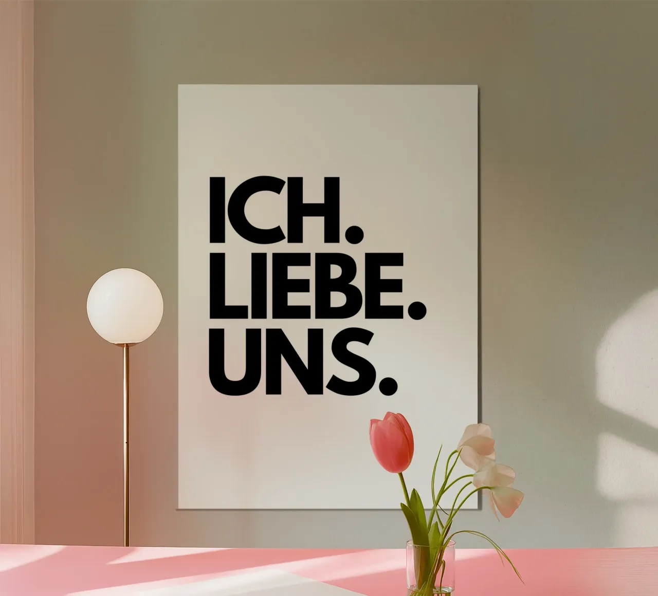 Ich. Liebe. Uns. alluminio dibond da DigiWunderwerk