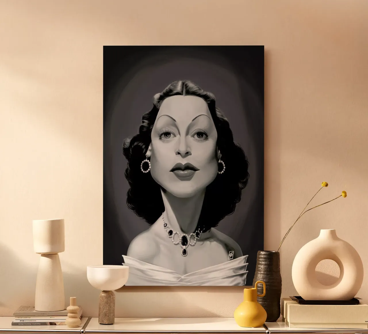 Hedy Lamarr alluminio dibond da Rob Art | Illustration