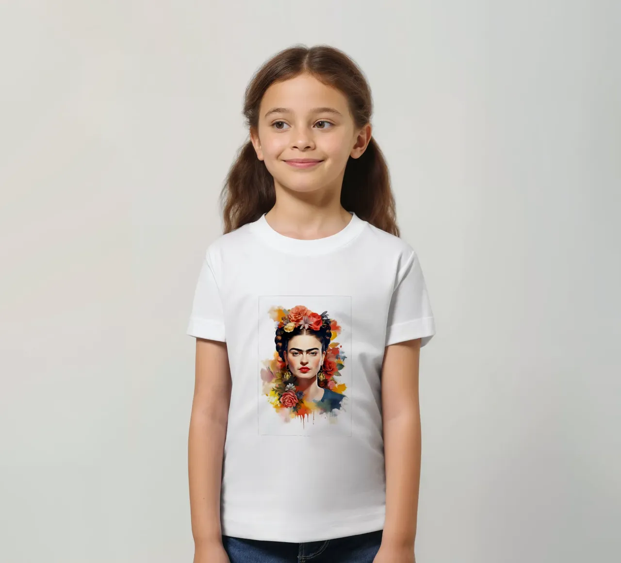 Meraviglioso Frida Aquarell t-shirt bambini da Carinaprint