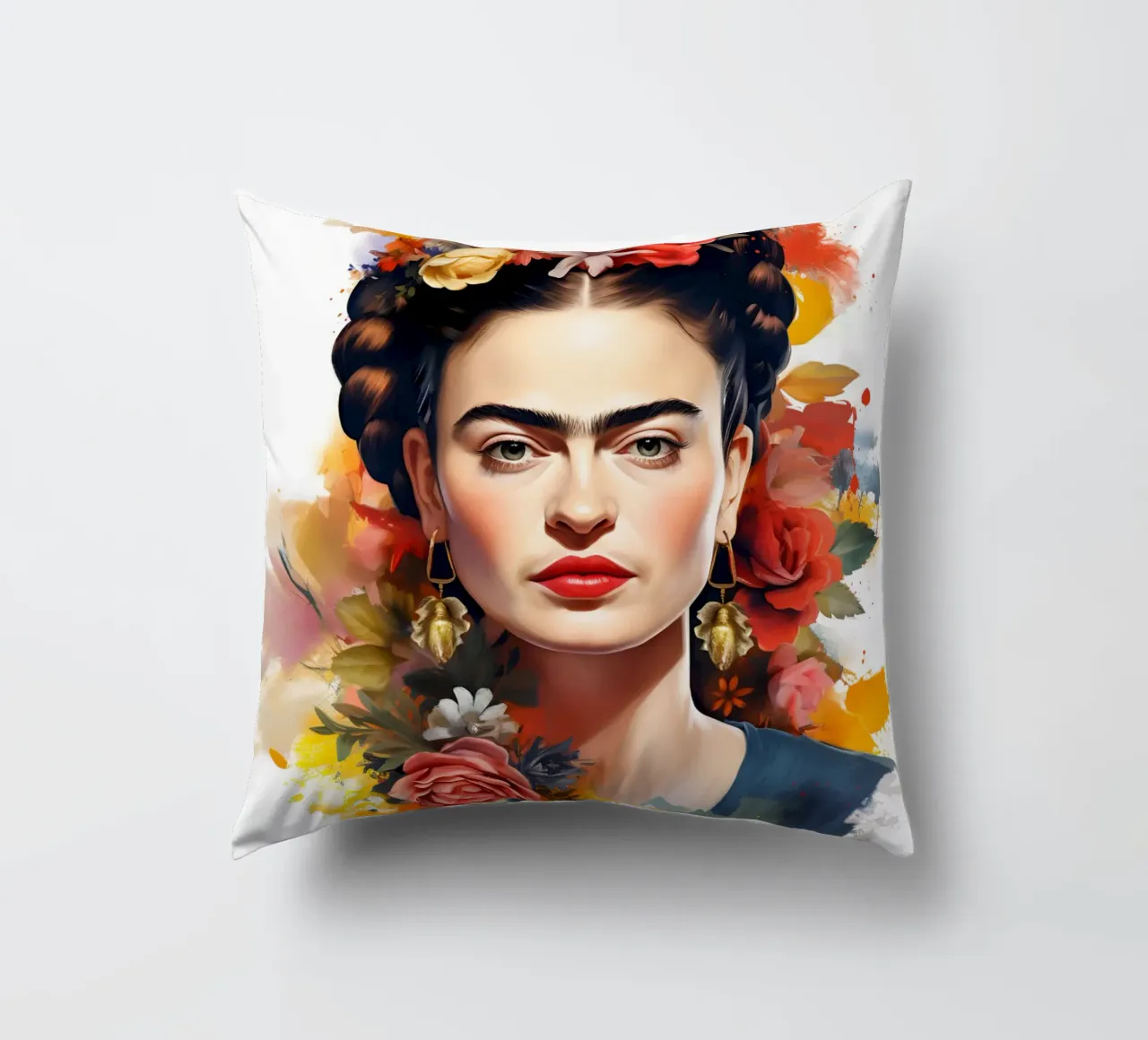 Meraviglioso Frida Aquarell cuscino da Carinaprint