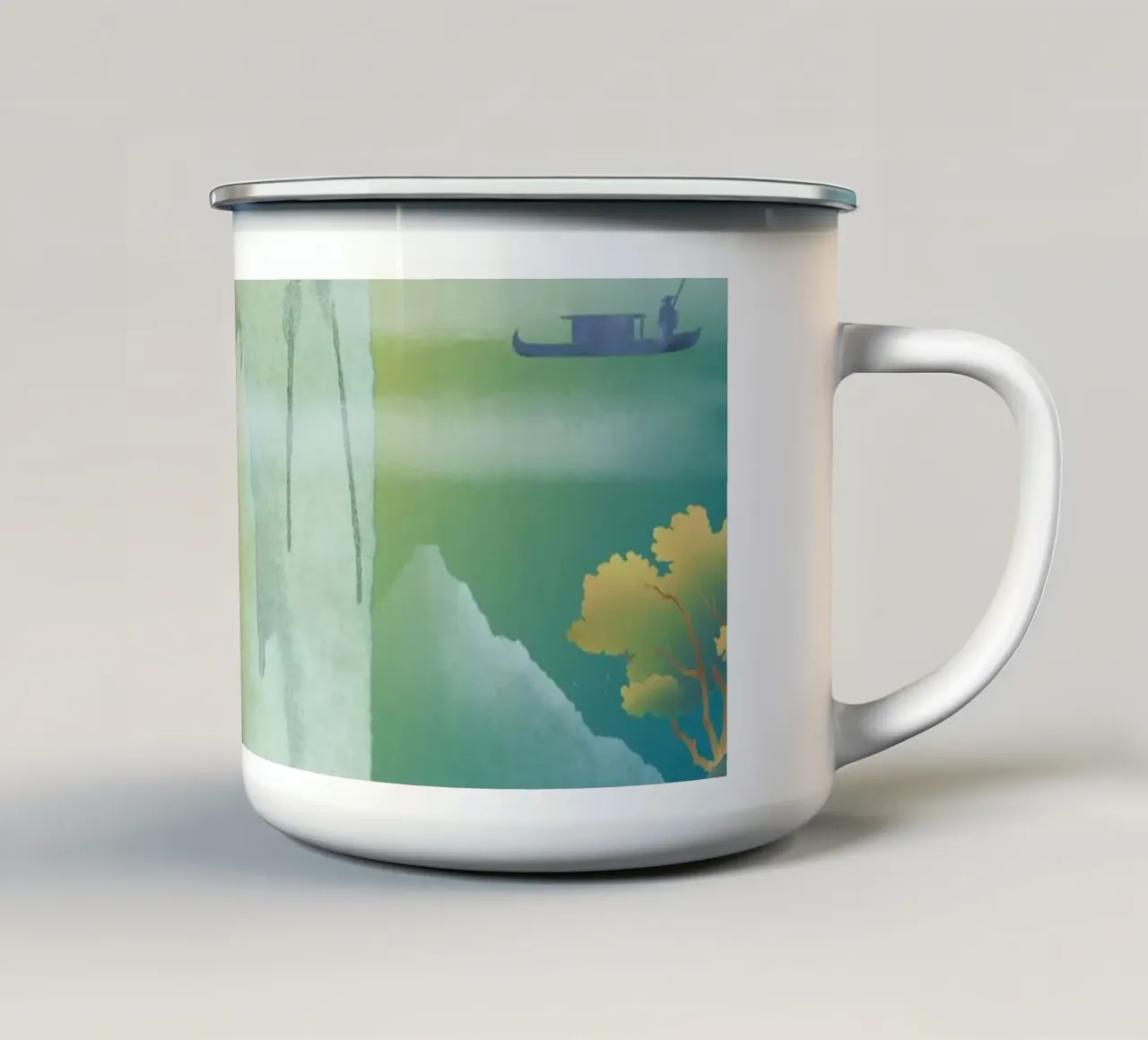 I guardiani dell'acqua tazza in smalto da Studio Tikao
