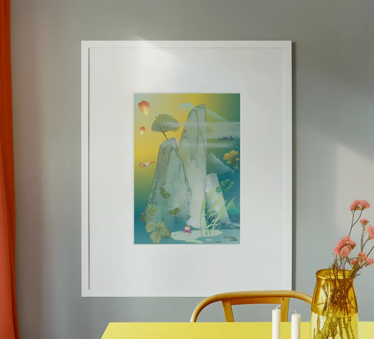 I guardiani dell'acqua poster con telaio in alluminio da Studio Tikao