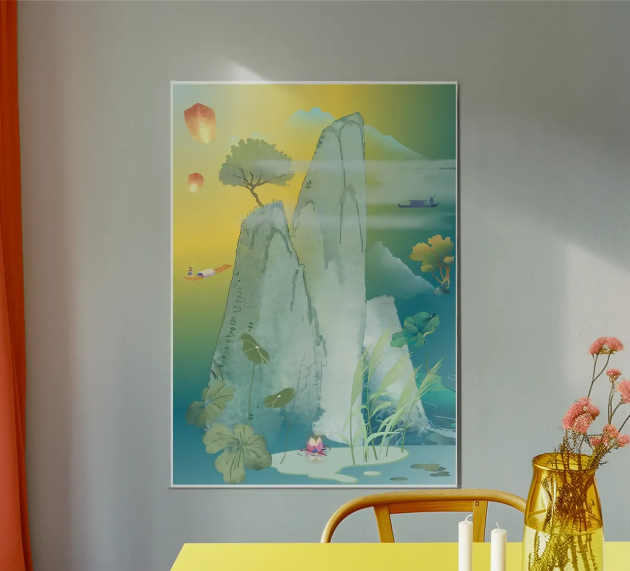 I guardiani dell'acqua poster con telaio in alluminio da Studio Tikao
