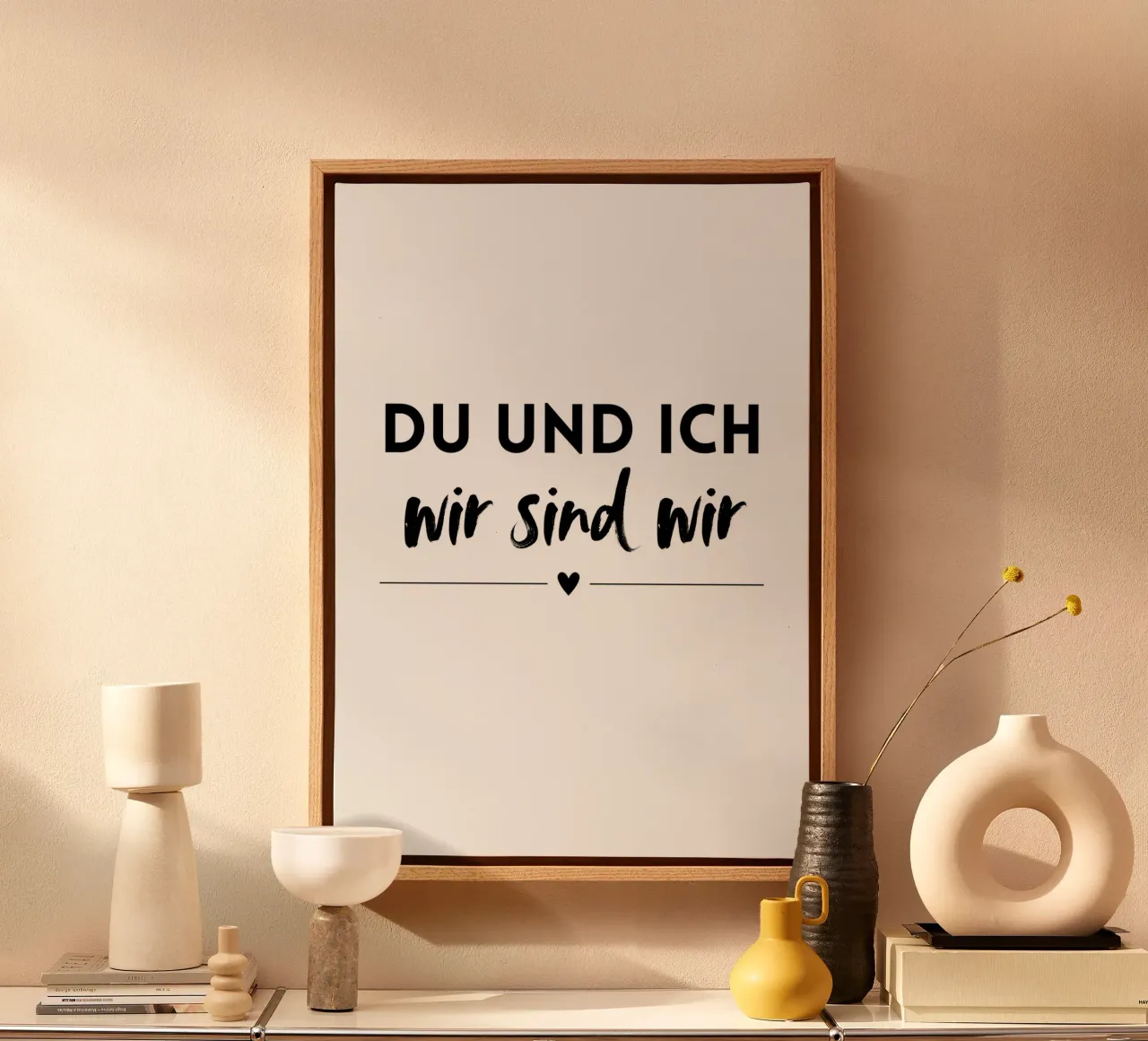DU UND ICH - wir sind wir tela con Cornice a cassetta da DigiWunderwerk